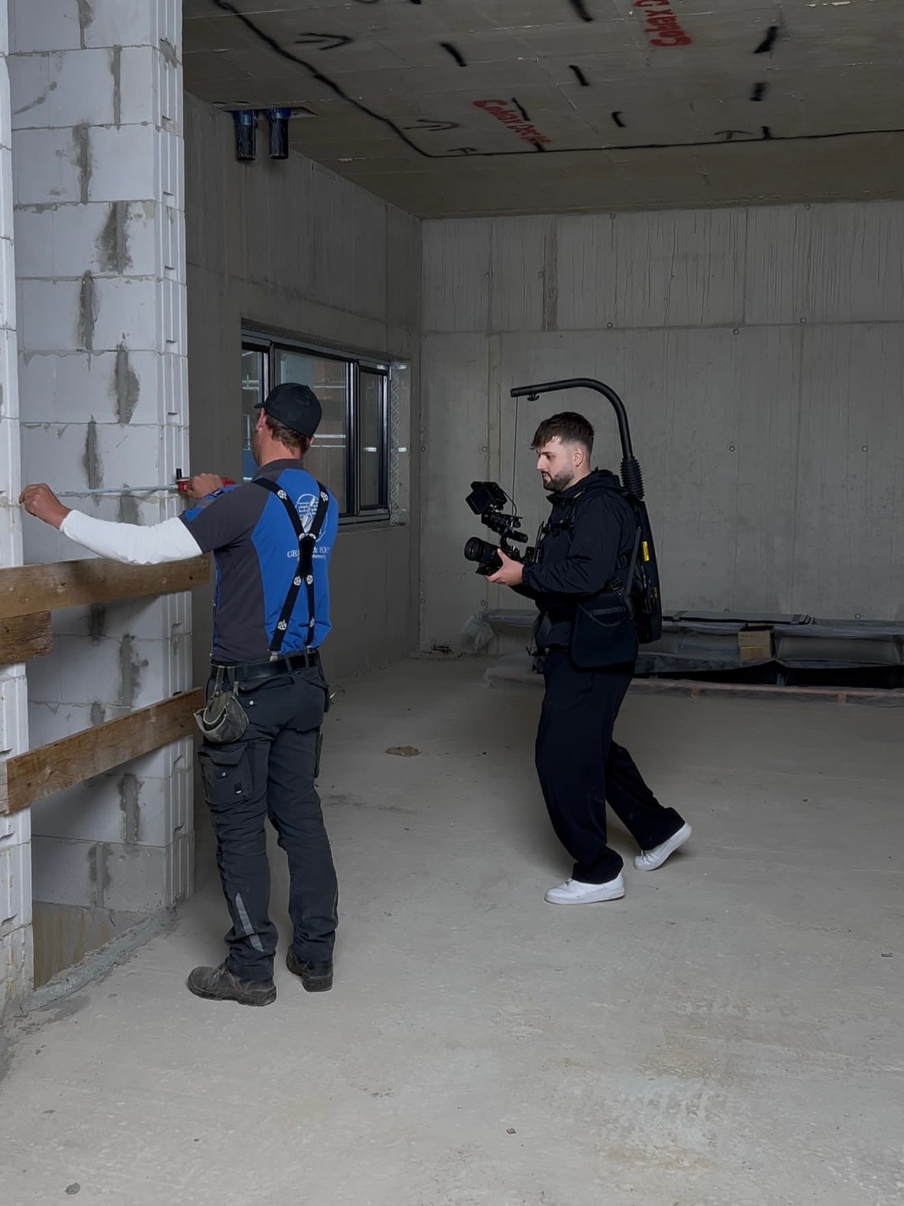 Behind the Scenes, Videoproduktion auf der Baustelle