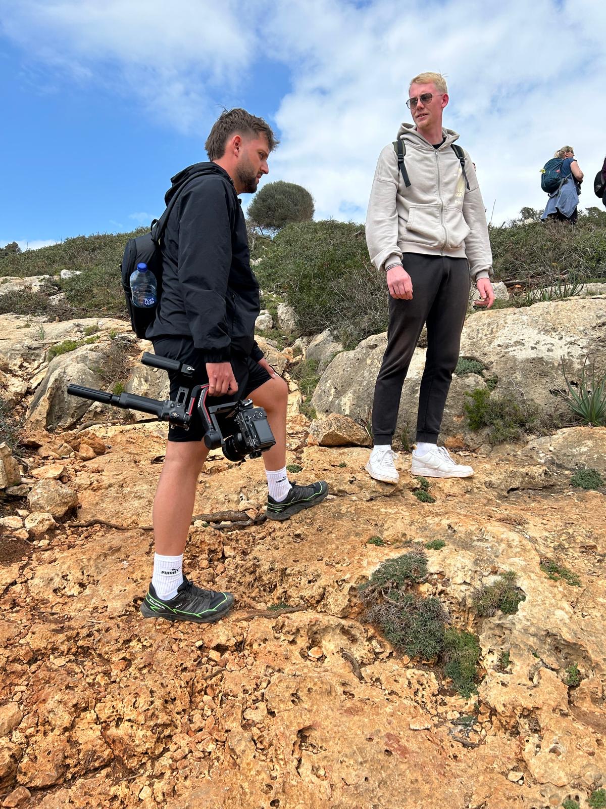 Behind the Scenes, Location-Dreh mit Gimbal im Gelände