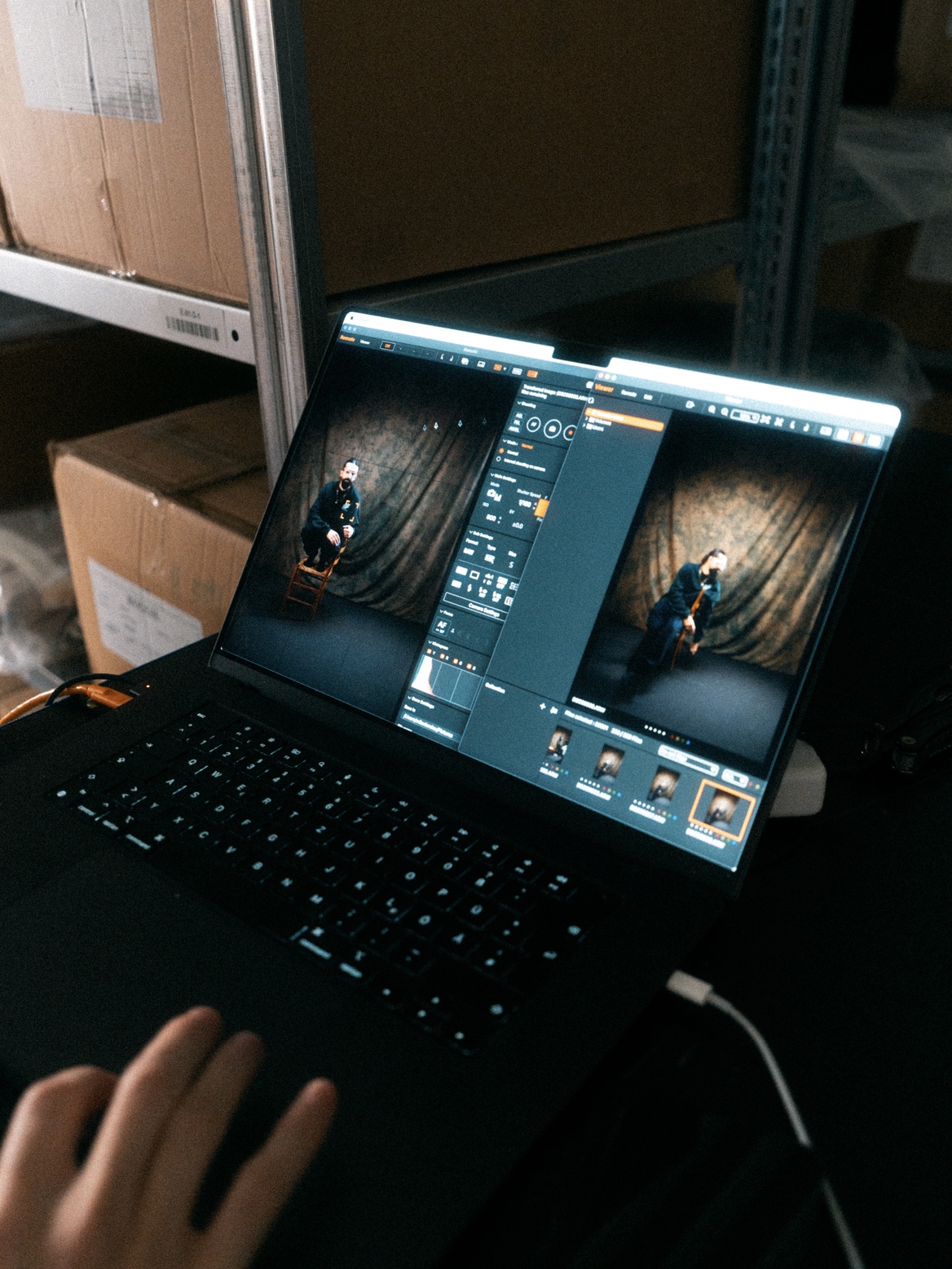 Behind the Scenes, Tethered Shooting am Laptop