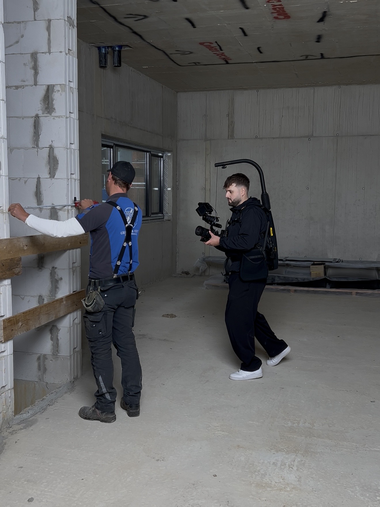 Behind the Scenes, Videoproduktion auf der Baustelle